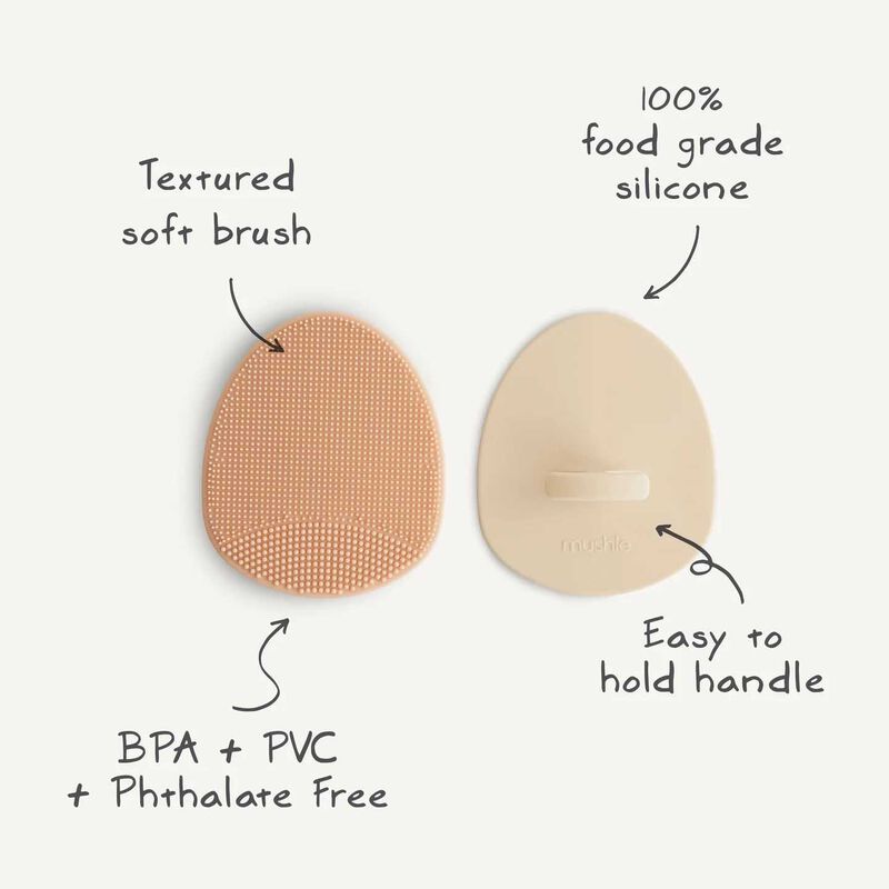 Mushie Cradle Cap Brush 2 Pack image number 1